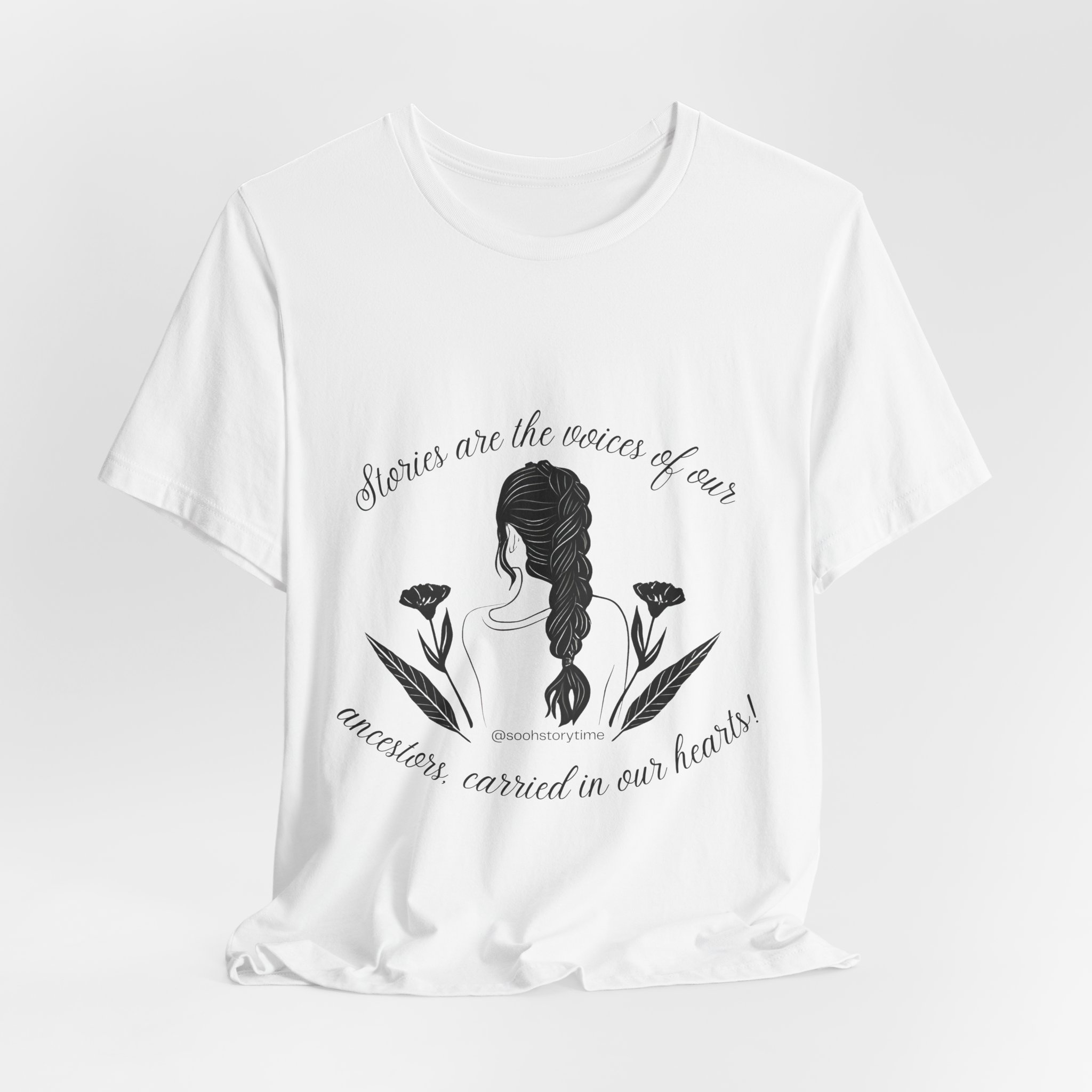 Ancestral Stories Graphic Tee — "Stories are the names of ours, ancestors carried in our hearts" - Image 4
